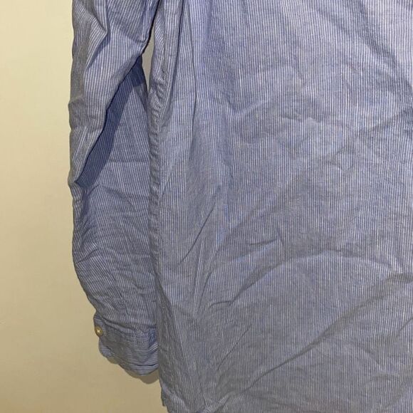 Joe Fresh Men's Long-Sleeve Button-Down Pointed Collar Blue Shirt Small - Picture 9 of 9